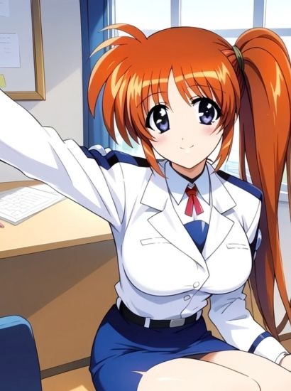 アソコが毛深い高町なのはから送られてきた自撮り写真 - サンプル画像 1