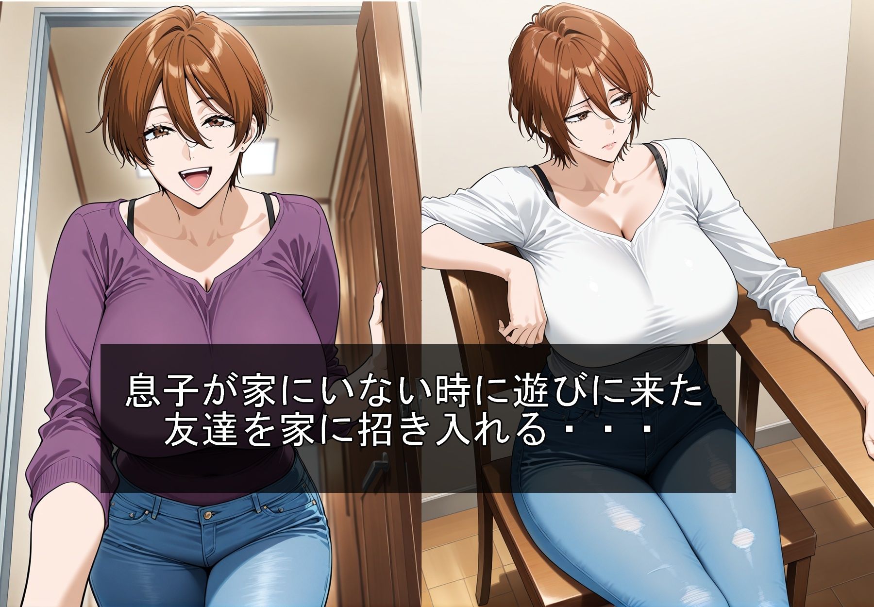 母ちゃんが息子の友達に寝取られる - サンプル画像 3