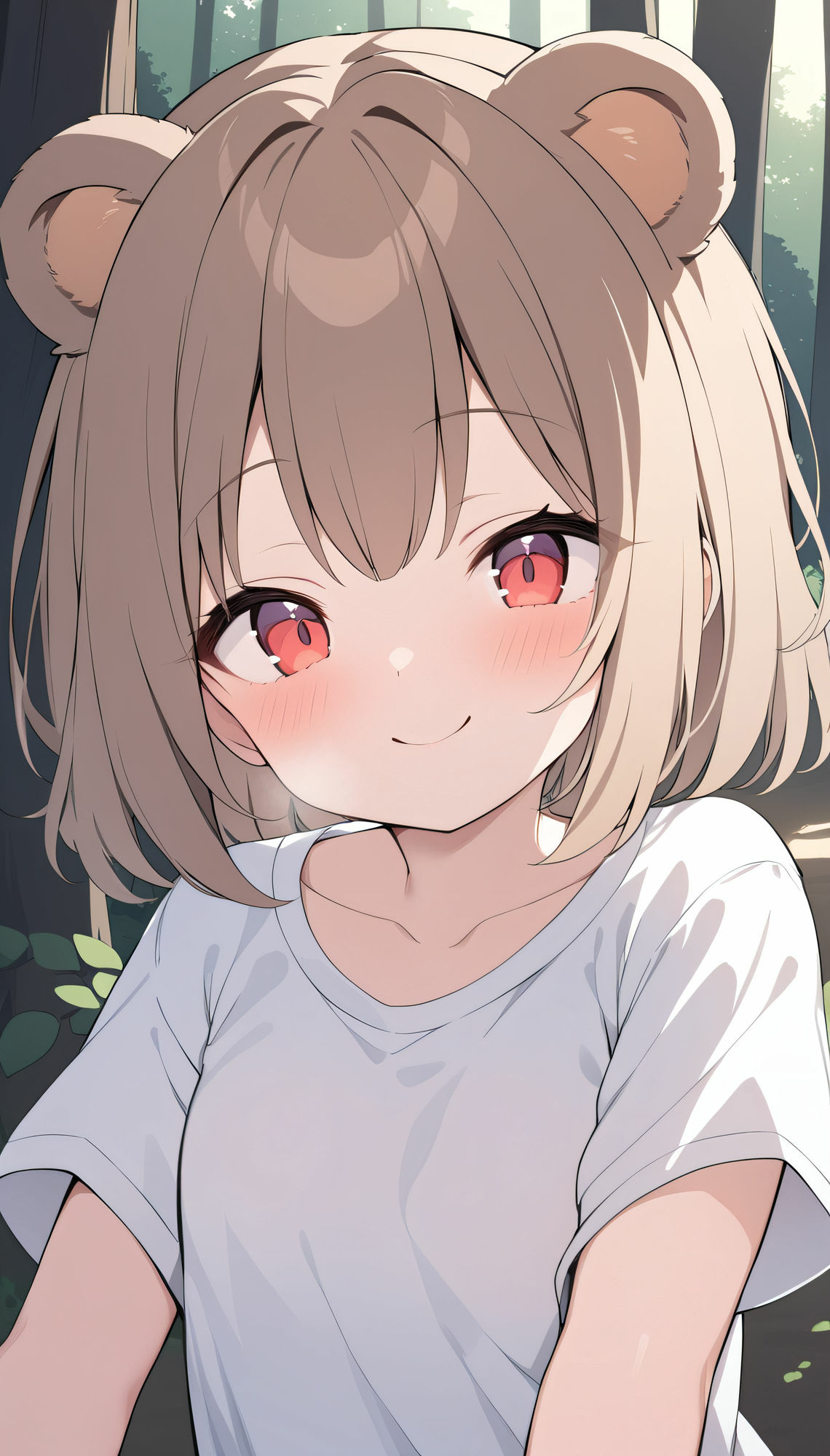 ケモ耳少女野外露出 - サンプル画像 1