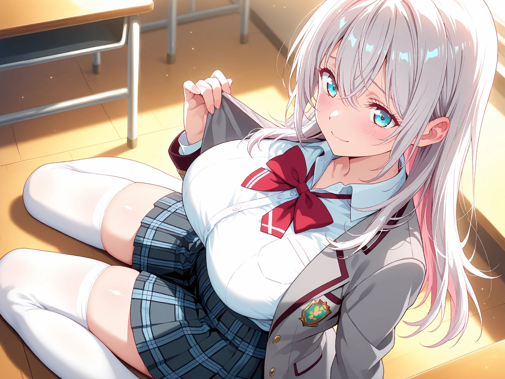 【雌イキヒロイン】ロシデレ  アーリャさん  〜用務員のおじさんと制服のまま誰もいない旧校舎で〜 - サンプル画像 1