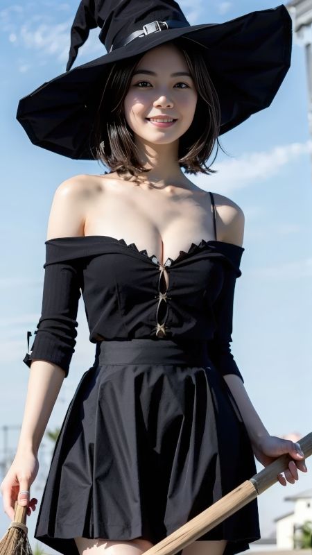 【AI実写】フウカの魔女コスプレ写真集 〜キキ風コスプレグラビア〜 - サンプル画像 2