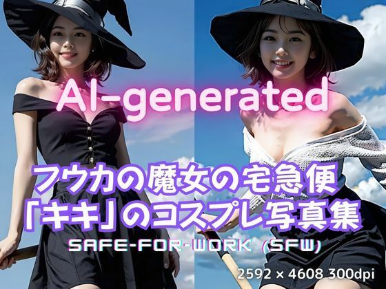 【AI実写】フウカの魔女コスプレ写真集 〜キキ風コスプレグラビア〜