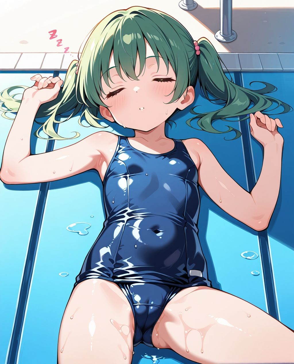 スク水パラダイス☆プールサイドでうたた寝編 - サンプル画像 7