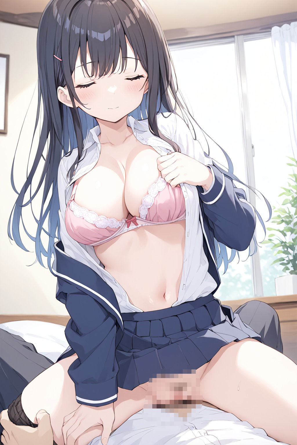 清楚系女子校生とナカ出しセックス - サンプル画像 2