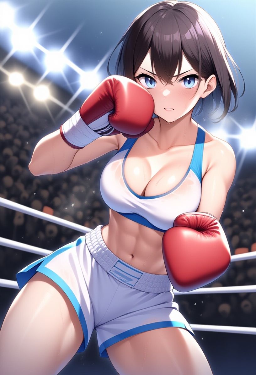 女子ボクシング美少女AIイラストコレクション1 立ち絵編 - サンプル画像 1