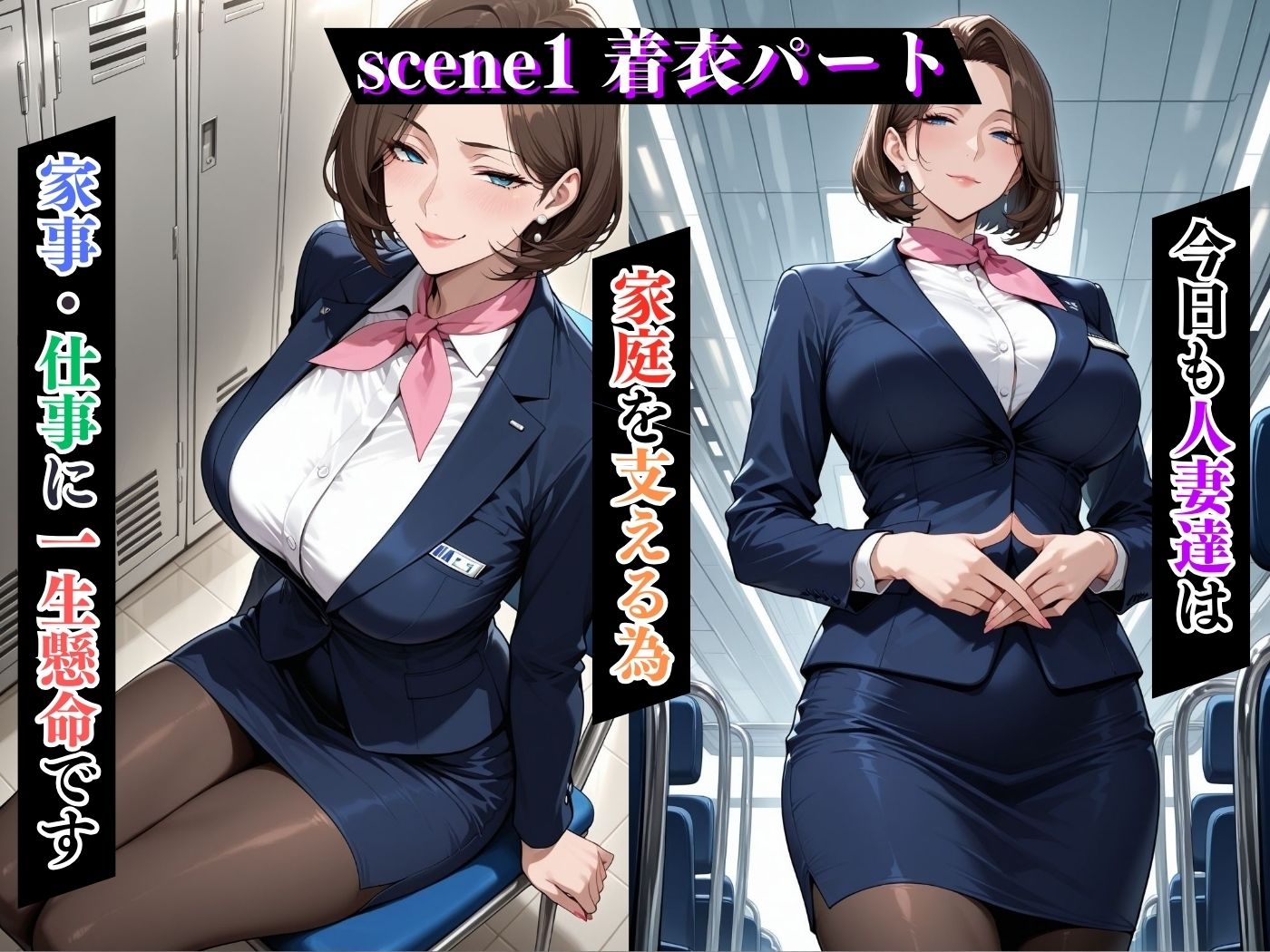 肉感人妻種付け〜むちむちキャビンアテンダント 淫乱ファーストクラス〜 - サンプル画像 4