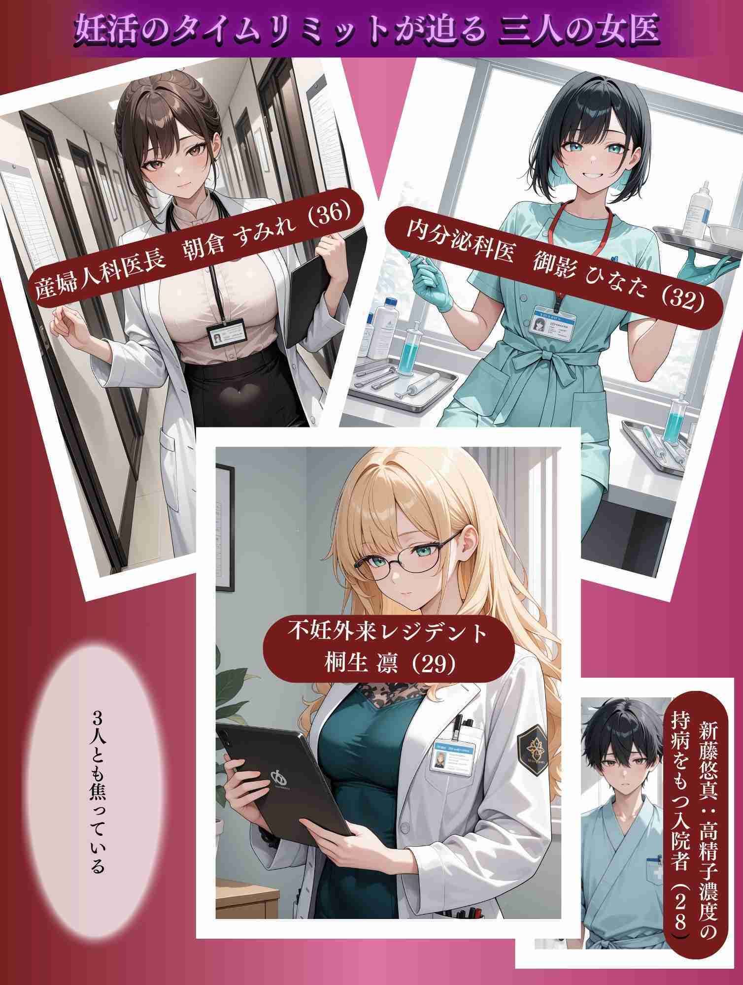 入院したら美人女医とチョメチョメ天国  種付けは最高 憂鬱な入院生活がバラ色に！ - サンプル画像 1