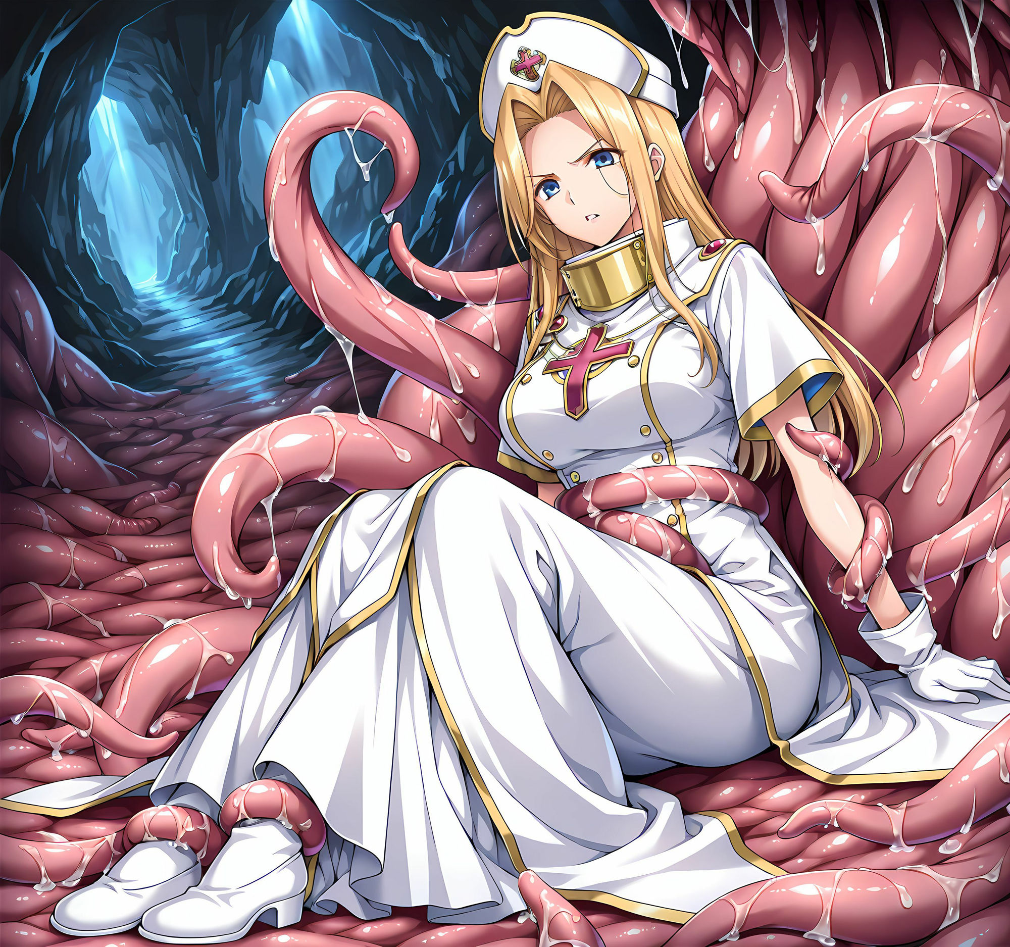 修道女洗脳丸呑み悪堕ち〜淫魔化ドスケベ交尾〜 - サンプル画像 3