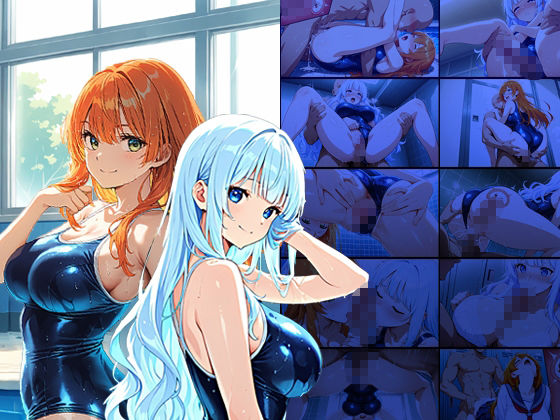 爆乳水色オレンジツインズが顧問教師と水泳部で連続中出し調教【4K】 - サンプル画像 1