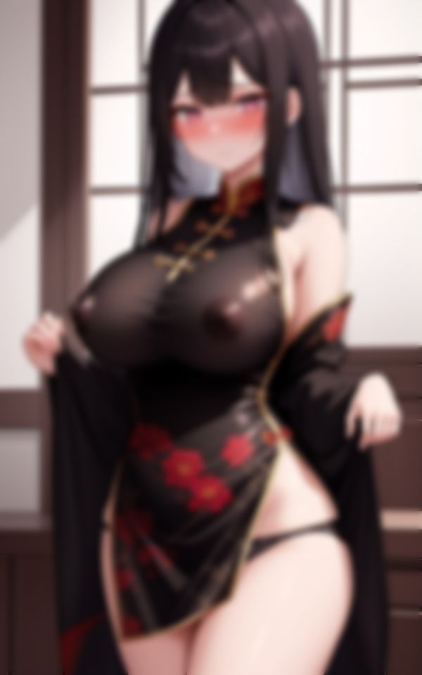 綺麗な形の爆乳で色仕掛けしてくるチャイナ美人コスプレイヤー - サンプル画像 7