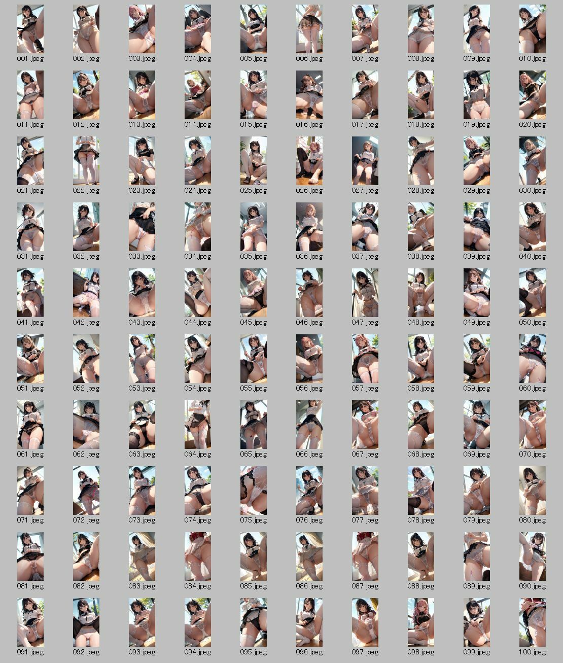 【アップスカート図鑑イラスト】清楚系美少女の秘密コレクション - サンプル画像 6