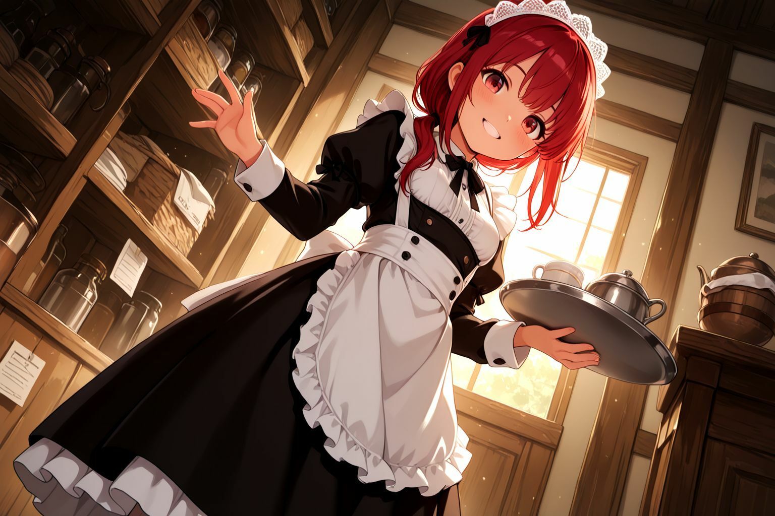 うちのえっちな専属新米ちっぱいハツラツメイドさん - サンプル画像 2