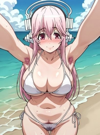 アソコが毛深いすーぱーそに子から送られてきた自撮り写真 - サンプル画像 1