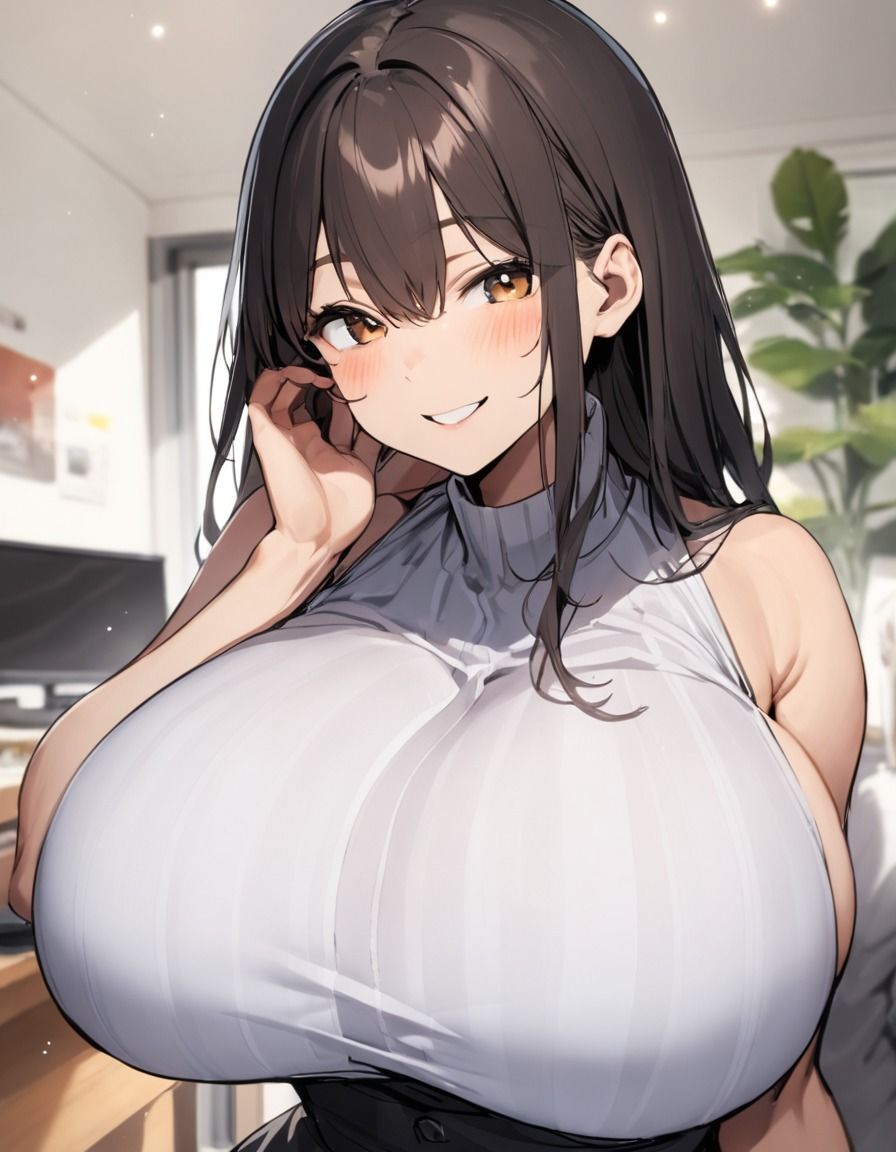 淫乱爆乳人妻 - サンプル画像 1