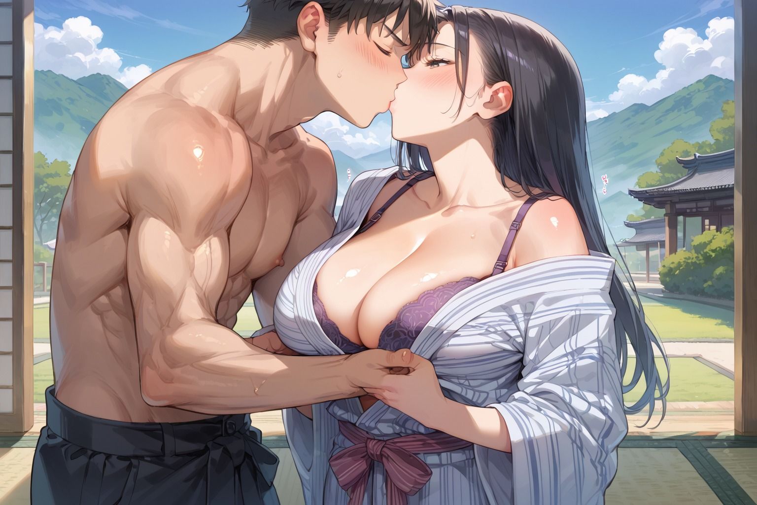 人妻と温泉で浮気SEX - サンプル画像 2