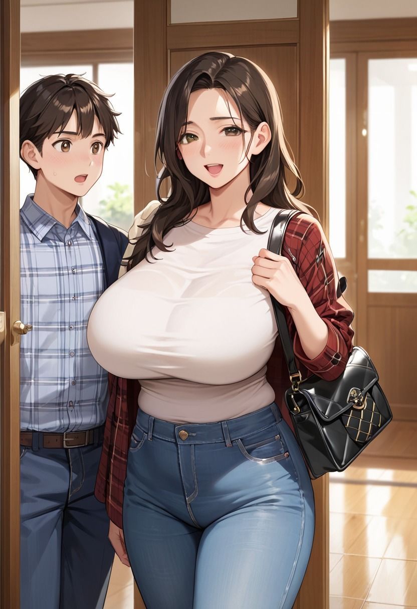 性欲処理  巨乳人妻が息子の友達に抱かれる話 - サンプル画像 2