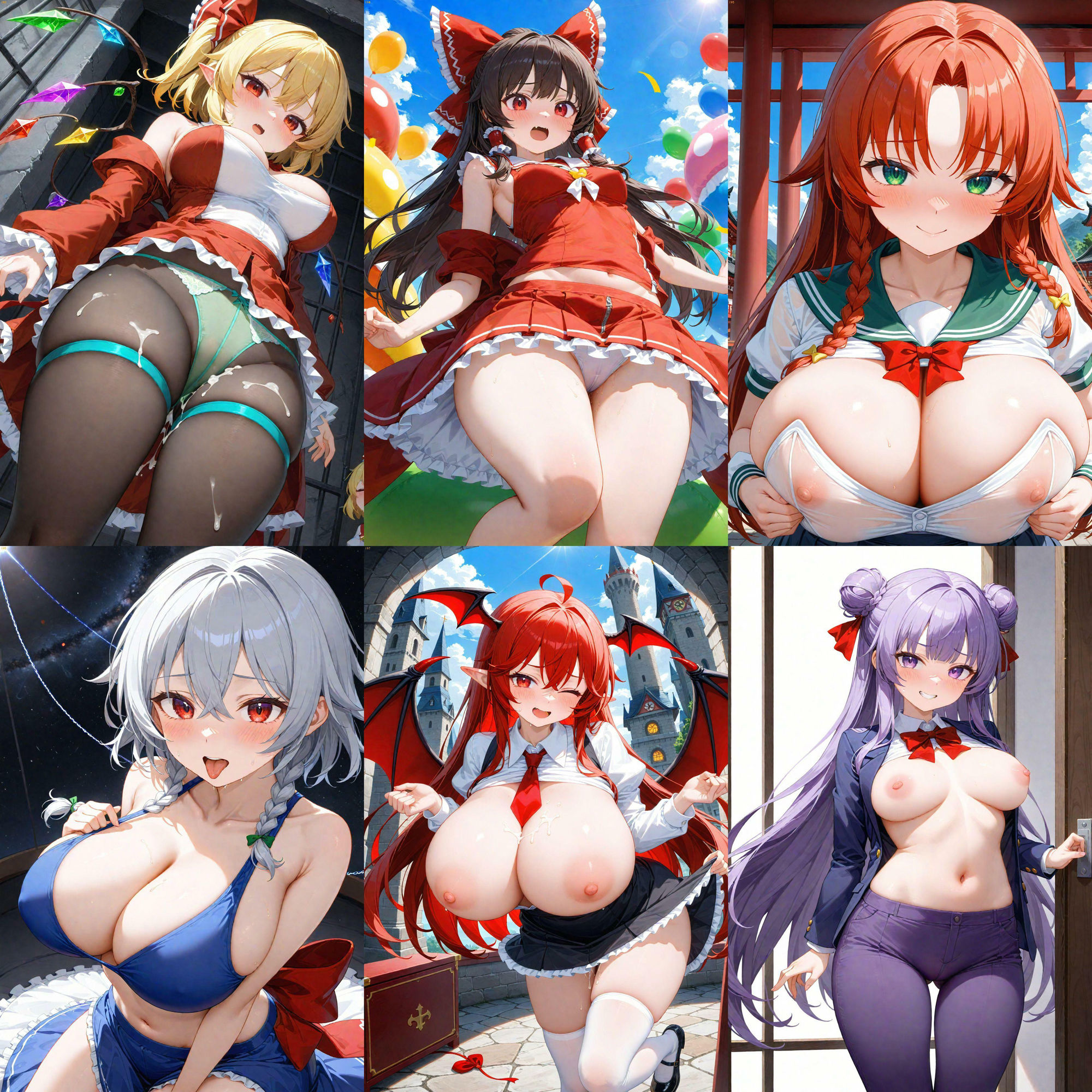 ノーモザイク！東方紅魔郷キャラの誘惑2 - サンプル画像 2