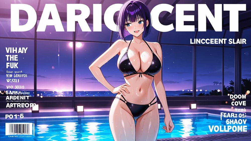 巨乳銀髪モデルと紫髪美女がカメラマンとホテルで中出し撮影会【4K】【400枚収録】 - サンプル画像 3