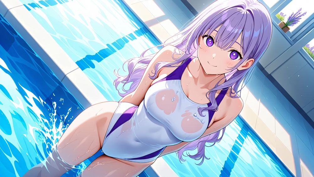 清純白競泳水着美女が鬼畜水泳インストラクターに種付け開発【4K】 - サンプル画像 4