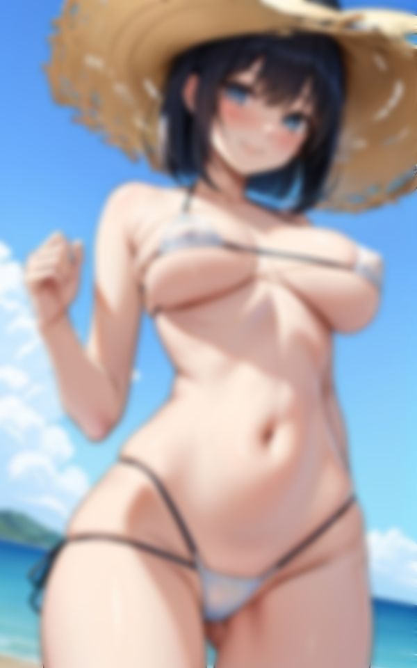 夏のビーチに現れた淫乱巨乳ビキニ美女のえちえち色仕掛け - サンプル画像 6