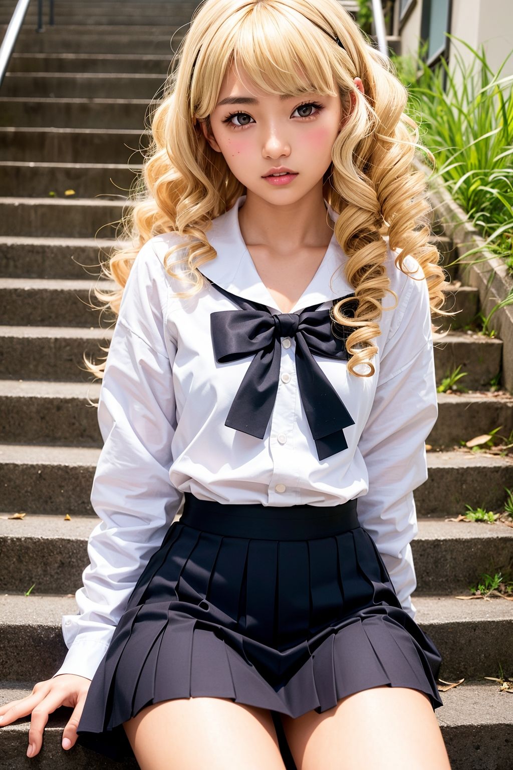 脱衣の天使たち キュートなロングカーリー 日焼けギャル編 - サンプル画像 1