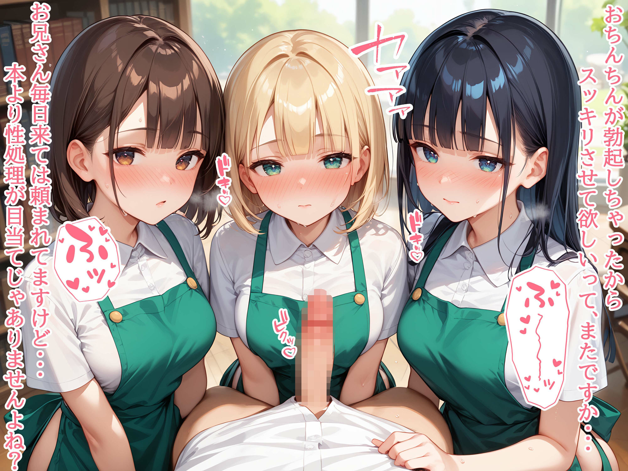 【セリフ入有:4K×500枚】性処理特区〜Hなアルバイト・司書編〜 - サンプル画像 1