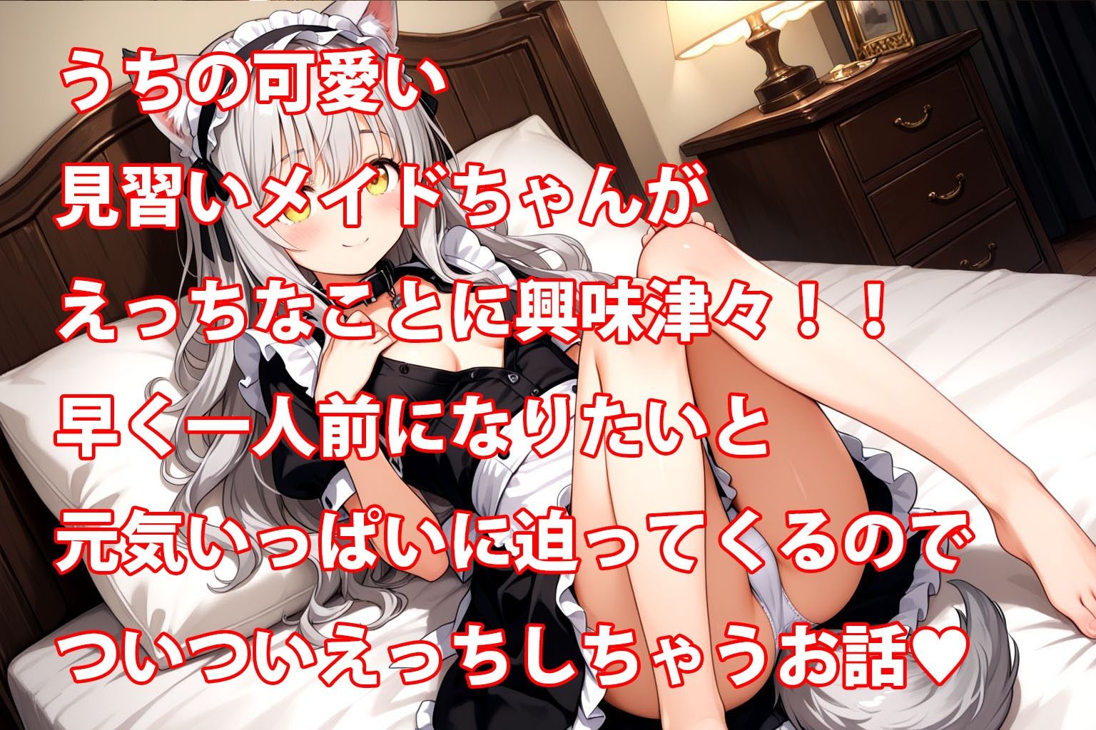 うちのえっちな専属ちっぱいウルフメイドさん - サンプル画像 1