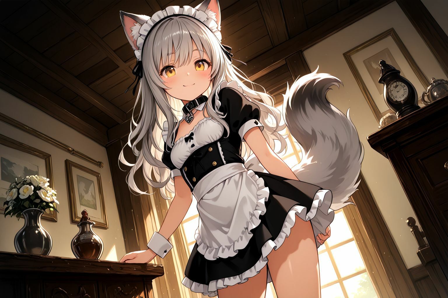 うちのえっちな専属ちっぱいウルフメイドさん - サンプル画像 3