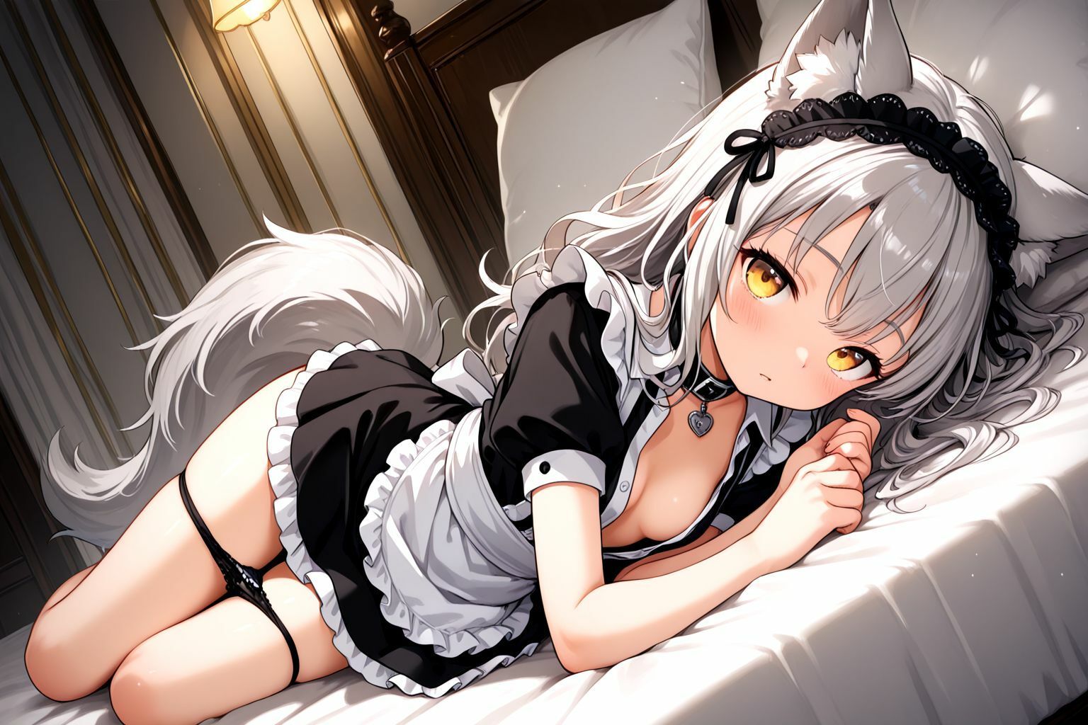 うちのえっちな専属ちっぱいウルフメイドさん - サンプル画像 4