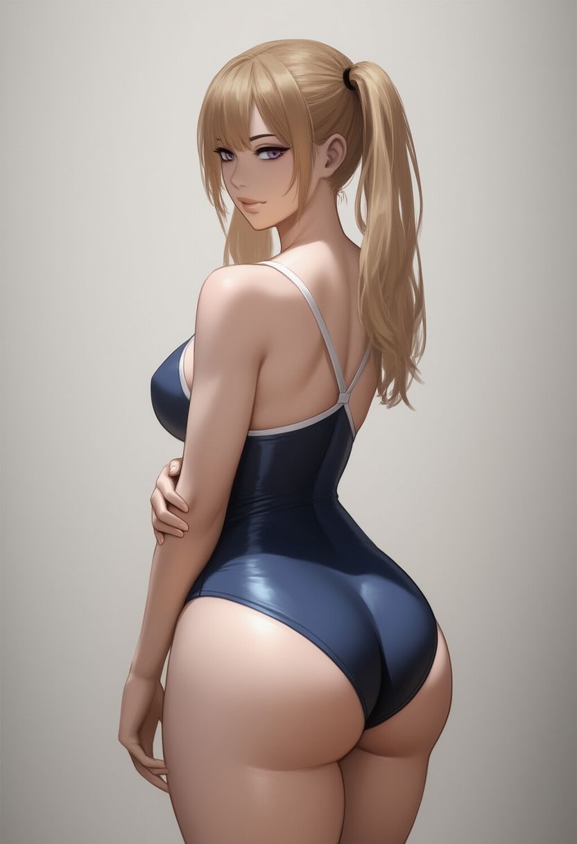 水着少女のお尻 - サンプル画像 4