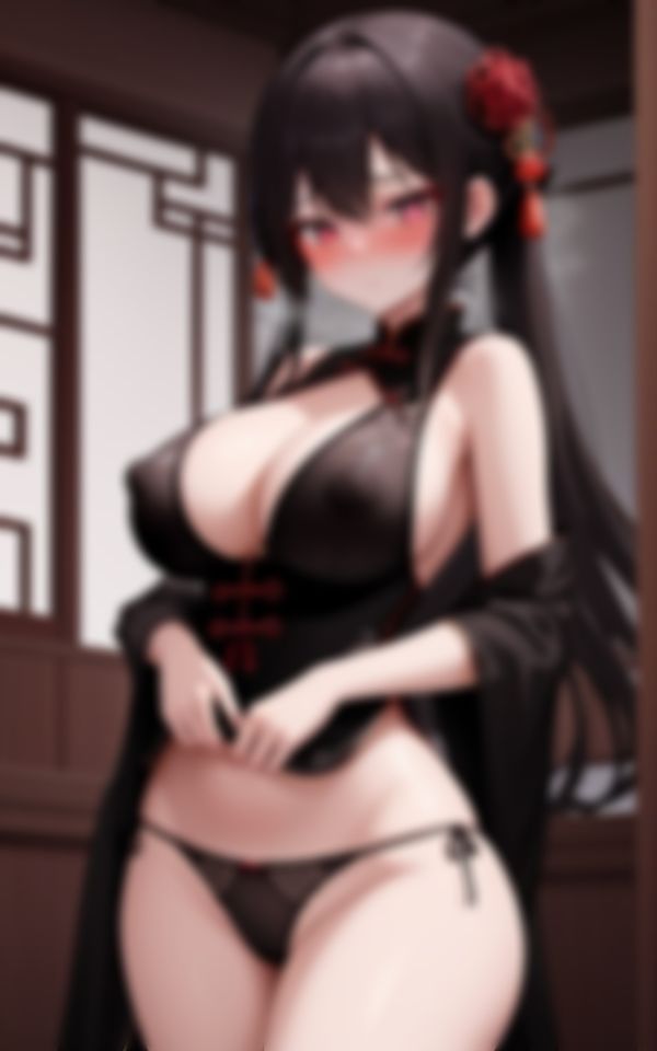 えちえちな眼差しで誘惑してくる爆乳チャイナコスプレイヤー娘の淫乱事情 - サンプル画像 4