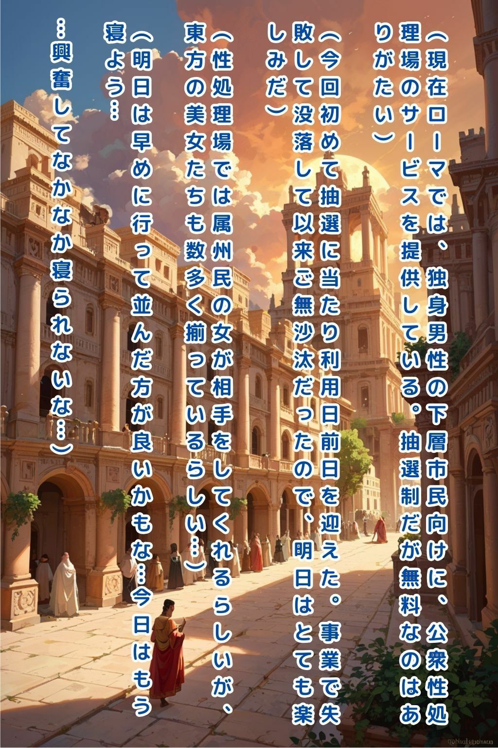 古代ローマの公衆性処理場〜ゲルマン人少女との出会い〜【セリフ付き本編23P】 - サンプル画像 1