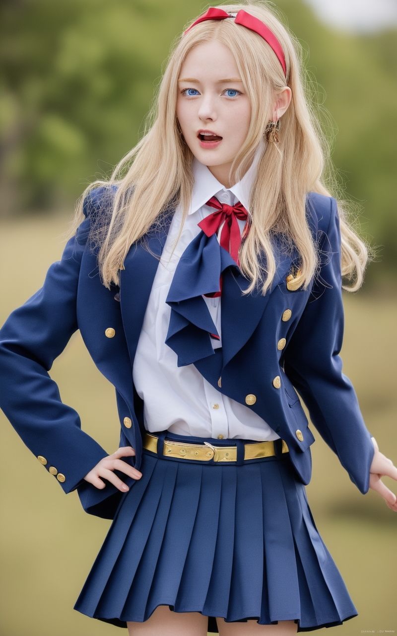 AI美女写真集┃制服のあわてる乙女 - サンプル画像 3