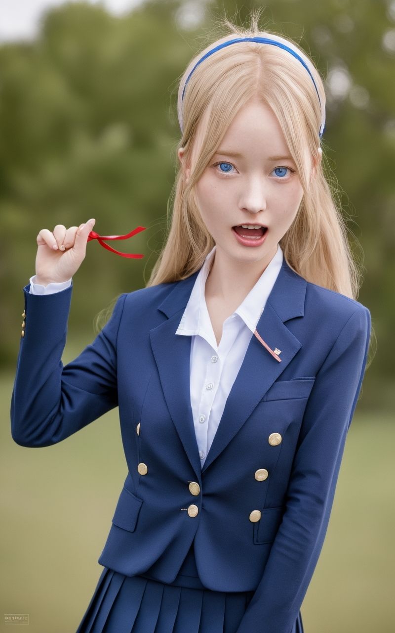 AI美女写真集┃制服のあわてる乙女 - サンプル画像 4