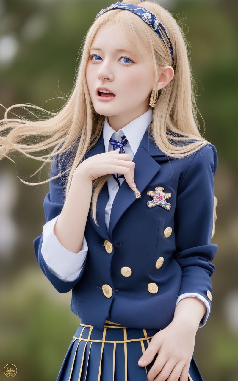 AI美女写真集┃制服のあわてる乙女 - サンプル画像 7