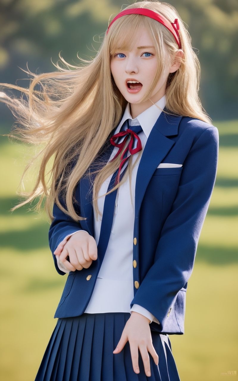 AI美女写真集┃制服のあわてる乙女 - サンプル画像 8