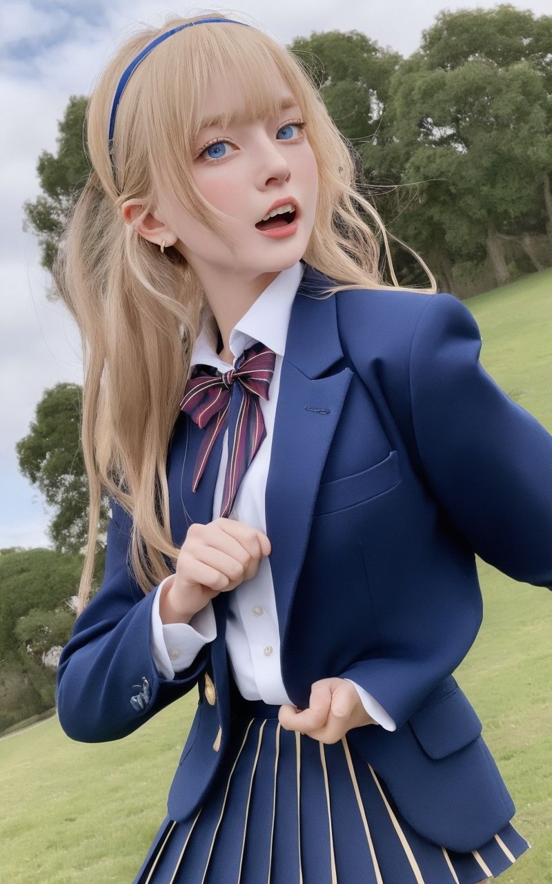 AI美女写真集┃制服のあわてる乙女 - サンプル画像 10