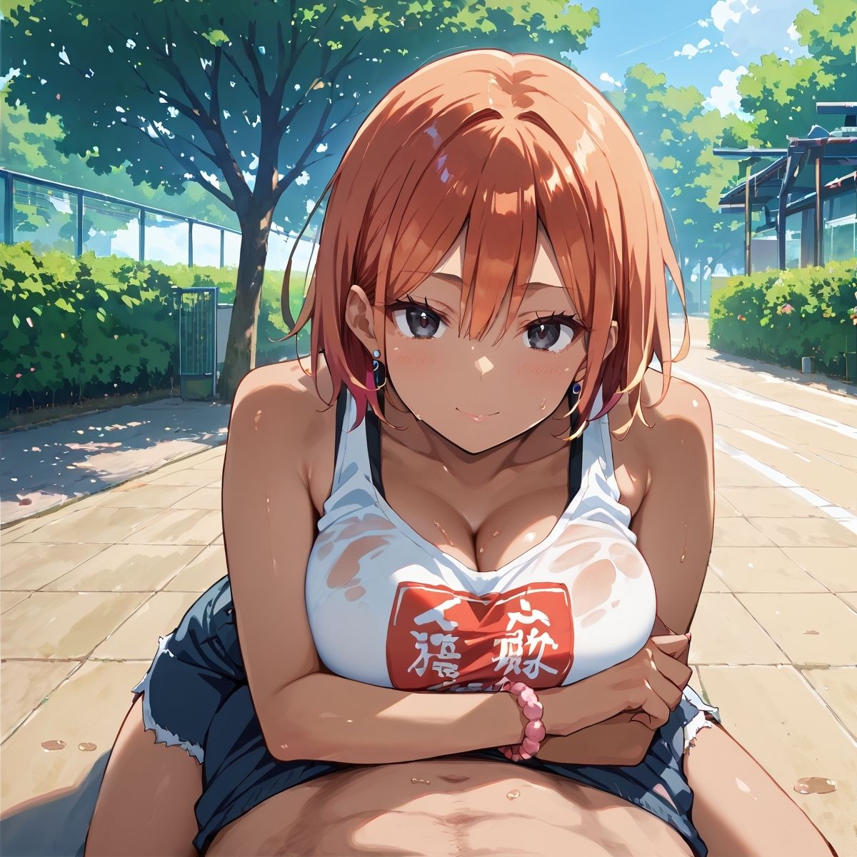 真夏の黒ギャル×タンクトップ中出し！【厳選画像389枚収録】Vol.7 - サンプル画像 8