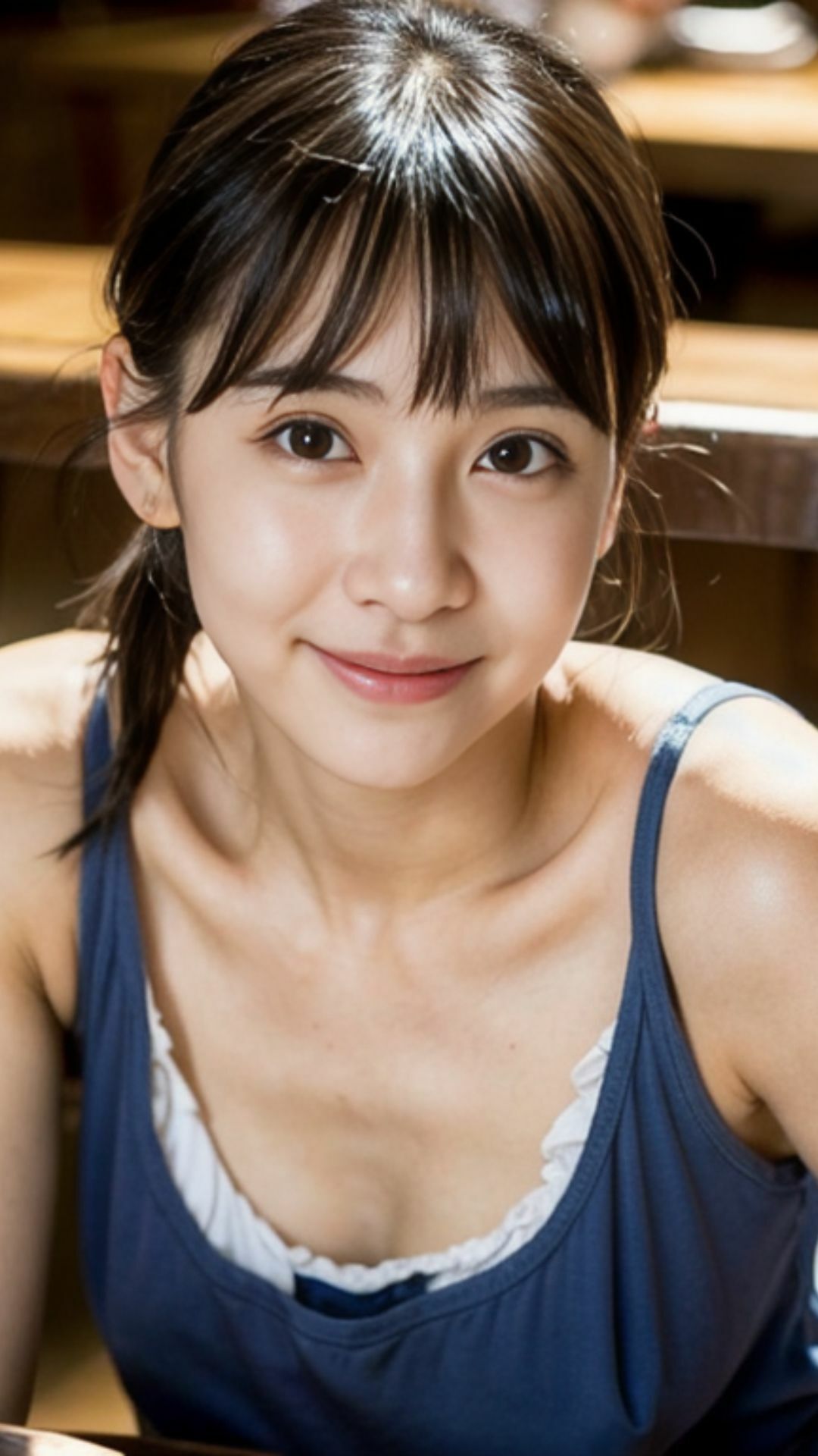 親の飲食店を手伝っていそうないいこがにじみでているかわいいかわいい看板娘 - サンプル画像 2