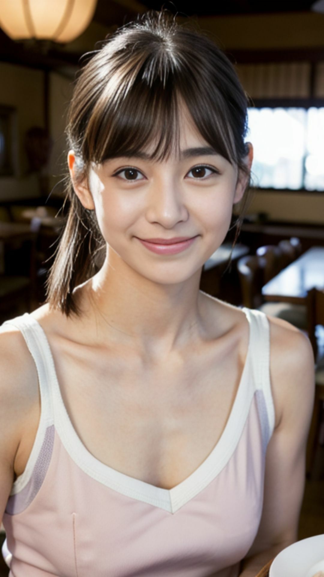 親の飲食店を手伝っていそうないいこがにじみでているかわいいかわいい看板娘 - サンプル画像 4