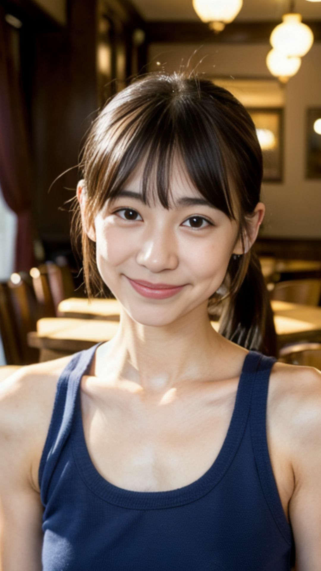 親の飲食店を手伝っていそうないいこがにじみでているかわいいかわいい看板娘 - サンプル画像 5