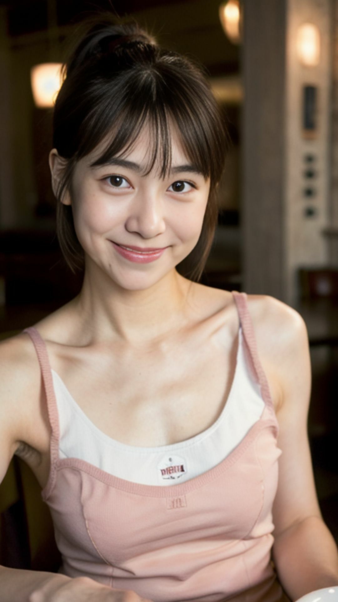 親の飲食店を手伝っていそうないいこがにじみでているかわいいかわいい看板娘 - サンプル画像 6