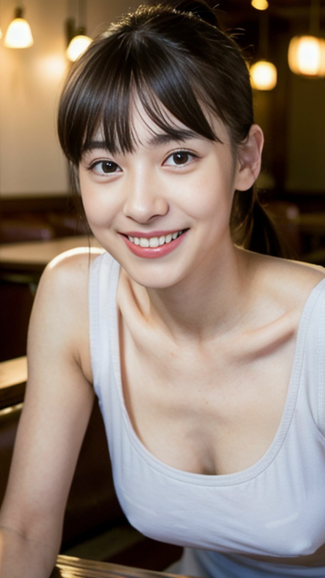親の飲食店を手伝っていそうないいこがにじみでているかわいいかわいい看板娘 - サンプル画像 9