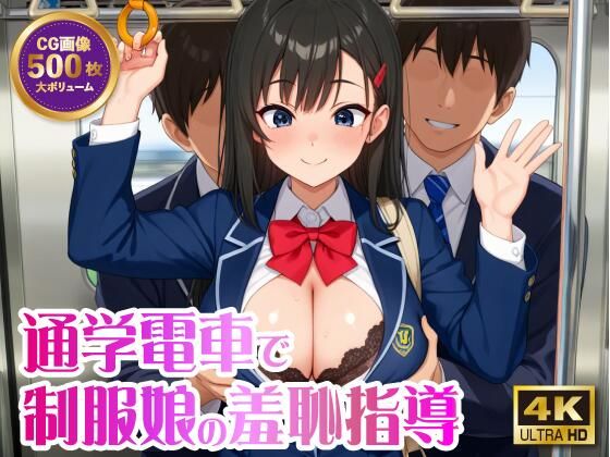 【4K 500枚】通学電車で制服娘の羞恥指導