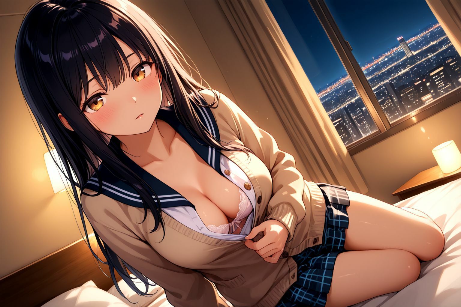 黒髪ロングな美少女のえっちなパパ活記録 - サンプル画像 5