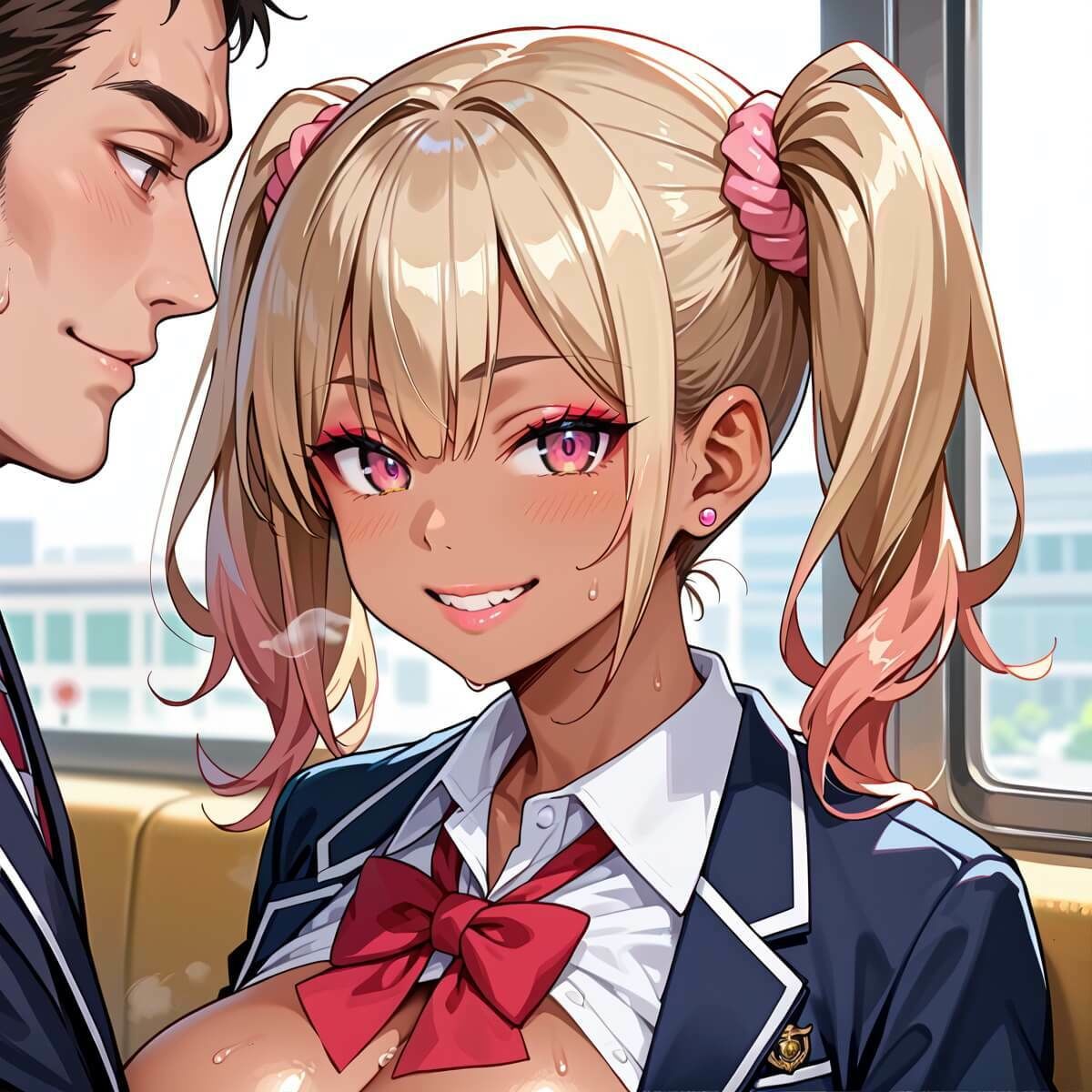 ギャル専用痴○推奨電車！生意気ギャルをもみ放題！！3えっちな160枚 - サンプル画像 7