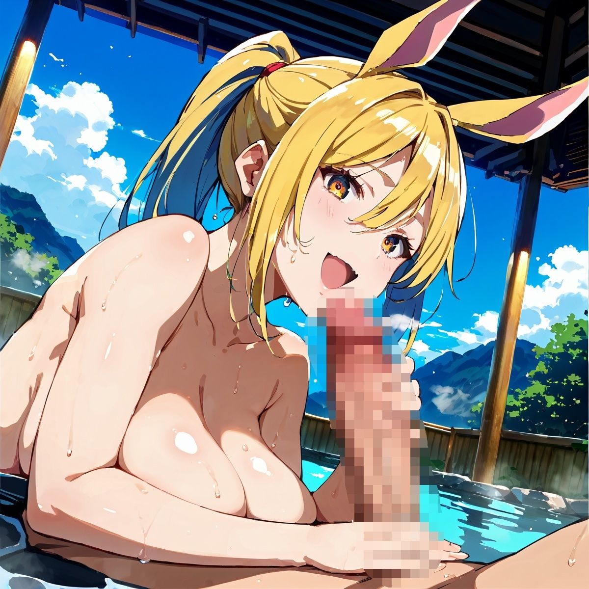 爆乳ねこむすめ中出し温泉！【美麗画像436枚】Vol.3 - サンプル画像 1