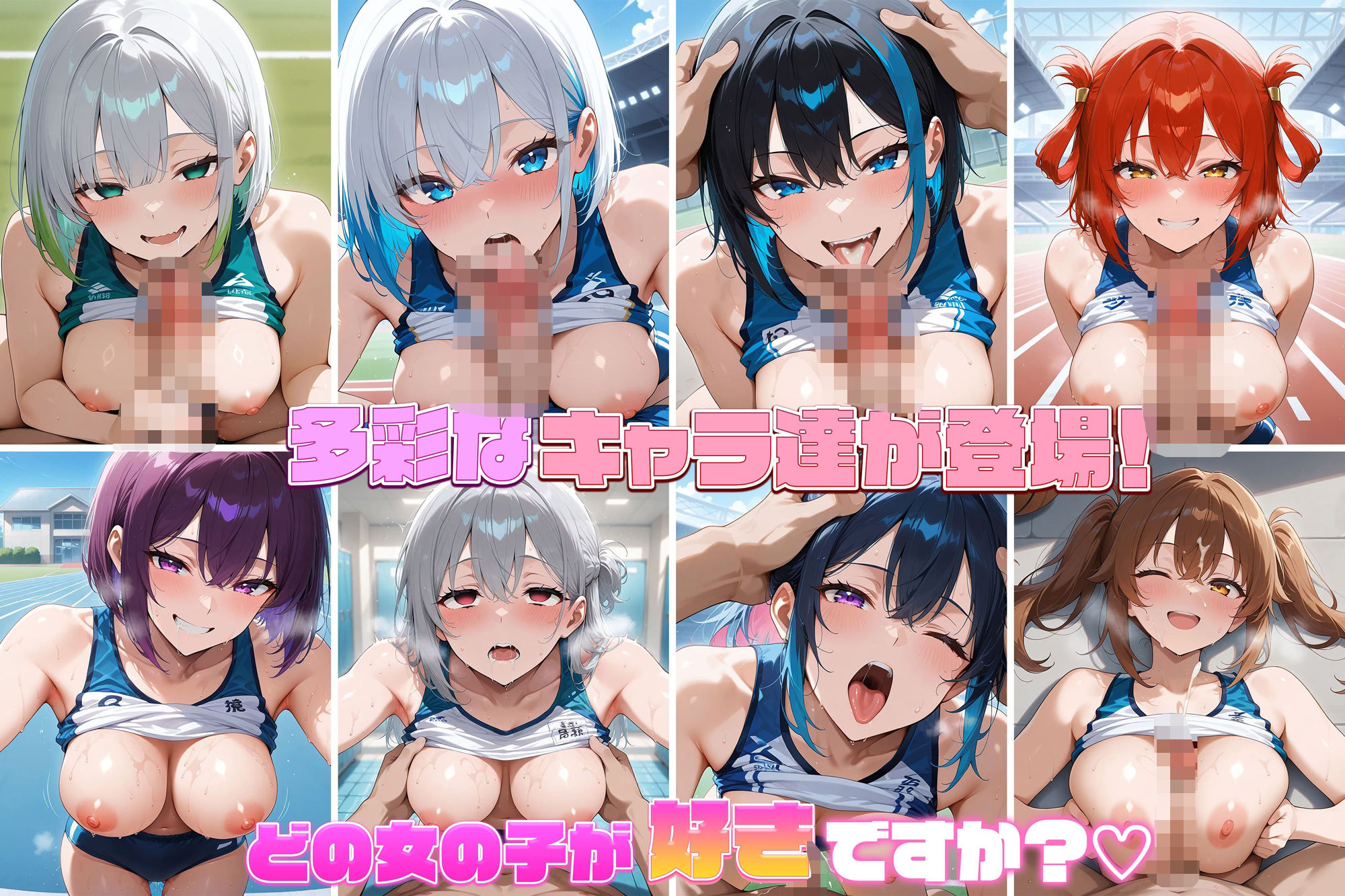 爆乳ギャルと中出し性生活！陸上女子編  vol.2 ［CG500枚］［4Kイラスト］ - サンプル画像 3