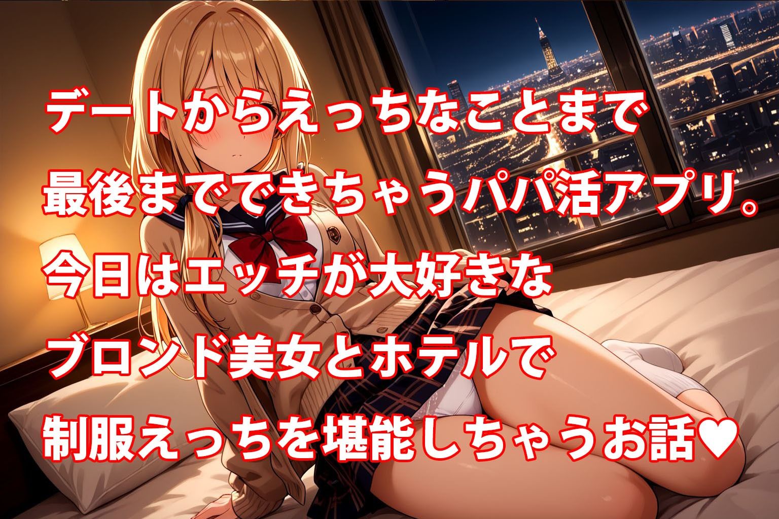 ブロンド学生美少女のえっちなパパ活記録 - サンプル画像 1