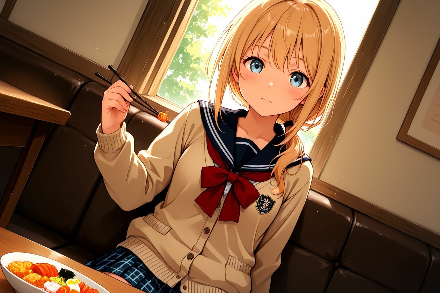 ブロンドちっぱい学生美少女のえっちなパパ活記録 - サンプル画像 3